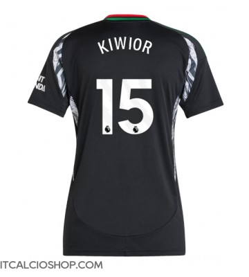 Arsenal Jakub Kiwior #15 Seconda Maglia Femmina 2024-25 Manica Corta
